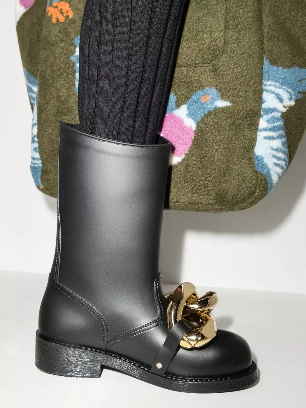 Affordable JW Anderson Hight Chain rubber boots Women 0116