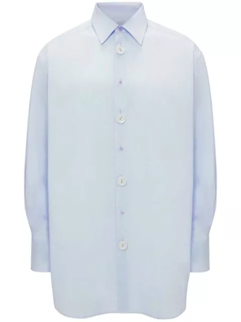 Affordable JW Anderson Anchor-embroidered cotton shirt Men 0128