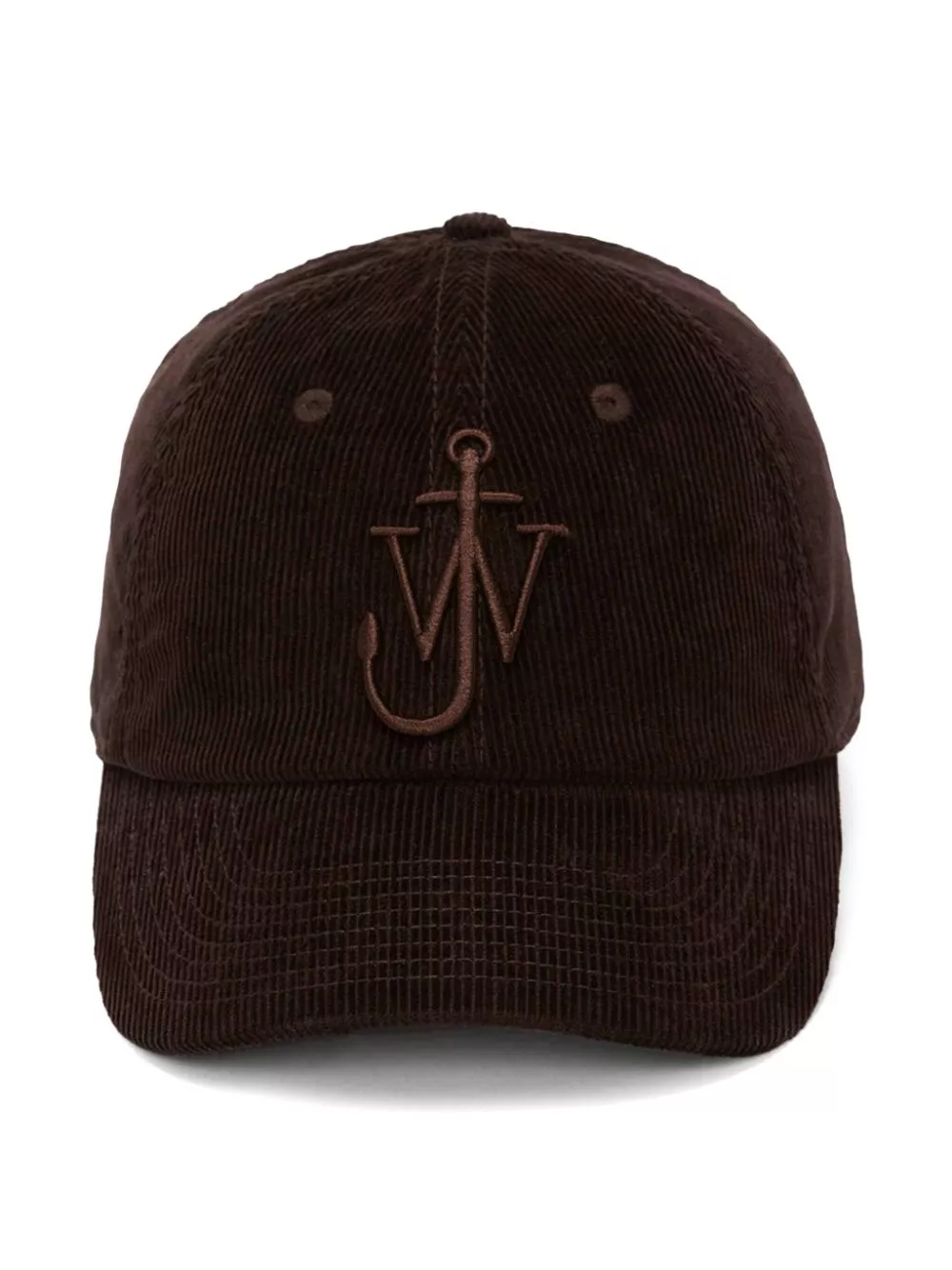 Cheap JW Anderson Anchor-logo corduroy baseball cap Women 0124