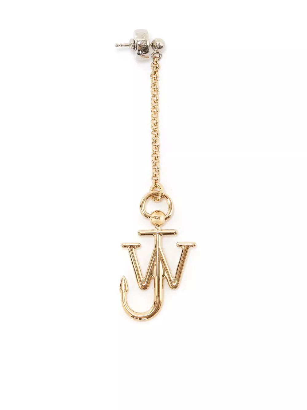 Affordable JW Anderson asymmetric Anchor-motif earrings Women 0125