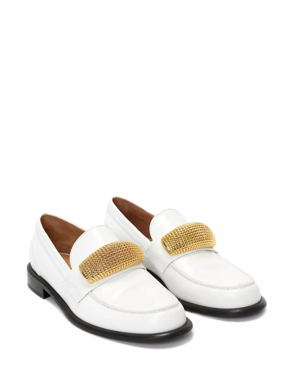 Cheap JW Anderson applique-detail leather loafers Women 0116