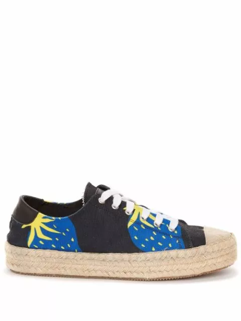 JW Anderson strawberry-print espadrille sneakers Women 0114