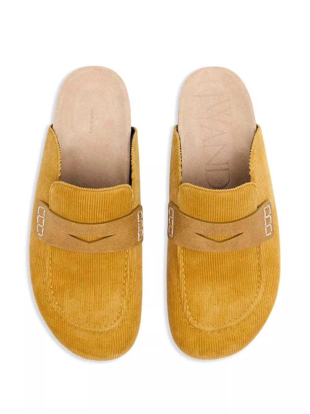 Affordable JW Anderson round-toe corduroy loafer mules Women 0130