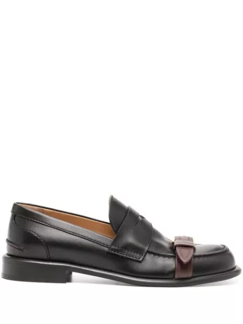 Cheap JW Anderson Animated buckle-detail leather loafers Women 0130