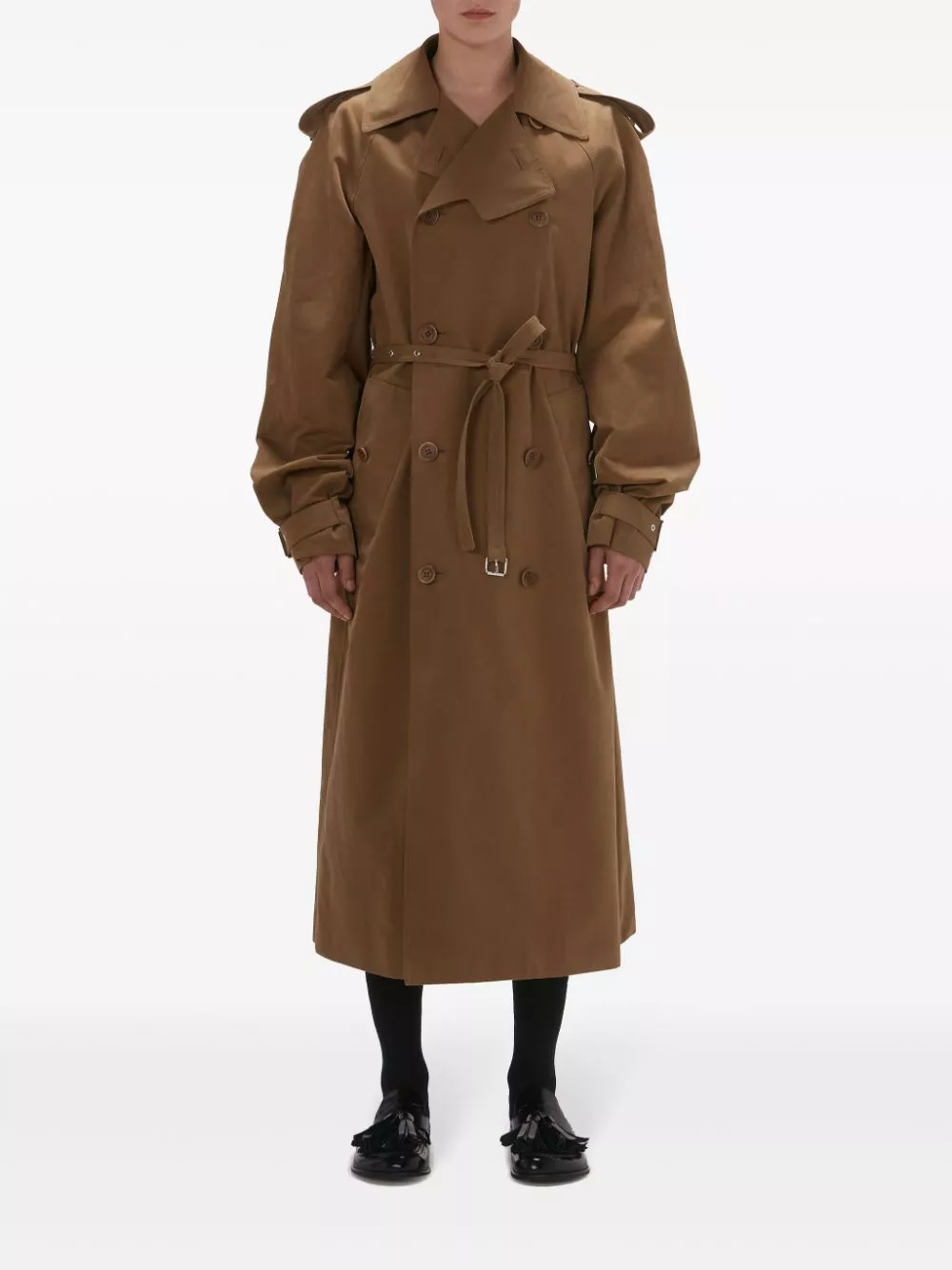 Affordable JW Anderson double-breasted cotton trench coat Men 0128