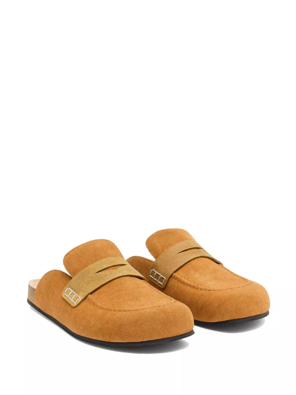 Cheap JW Anderson round-toe canvas loafer mules Men 0113