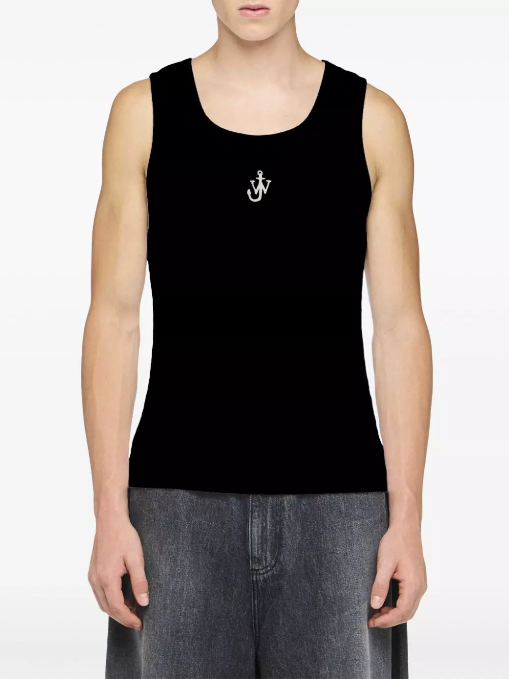 Affordable JW Anderson Anchor-embroidered tank top Men 0128