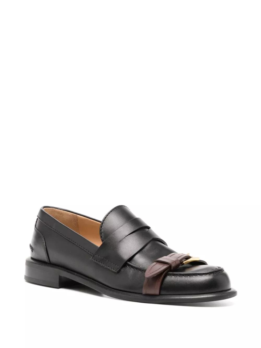 Cheap JW Anderson Animated buckle-detail leather loafers Women 0130