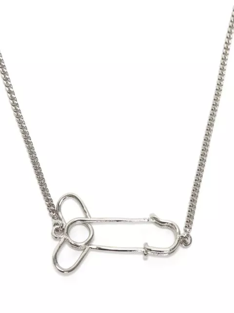 Cheap JW Anderson safety-pin pendant necklace Women 0129