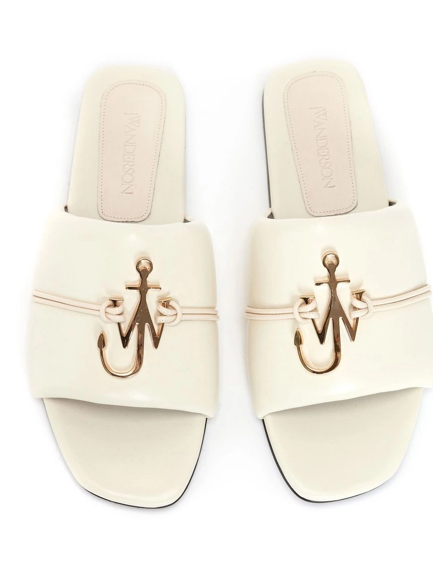 Cheap Women Anderson leather JW slides Anchor-logo 0211