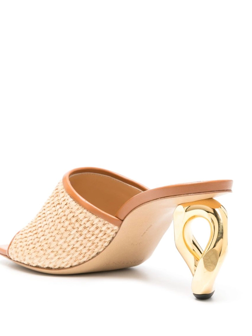 Affordable raffia-woven Women Chain-heel Anderson JW mules 0217