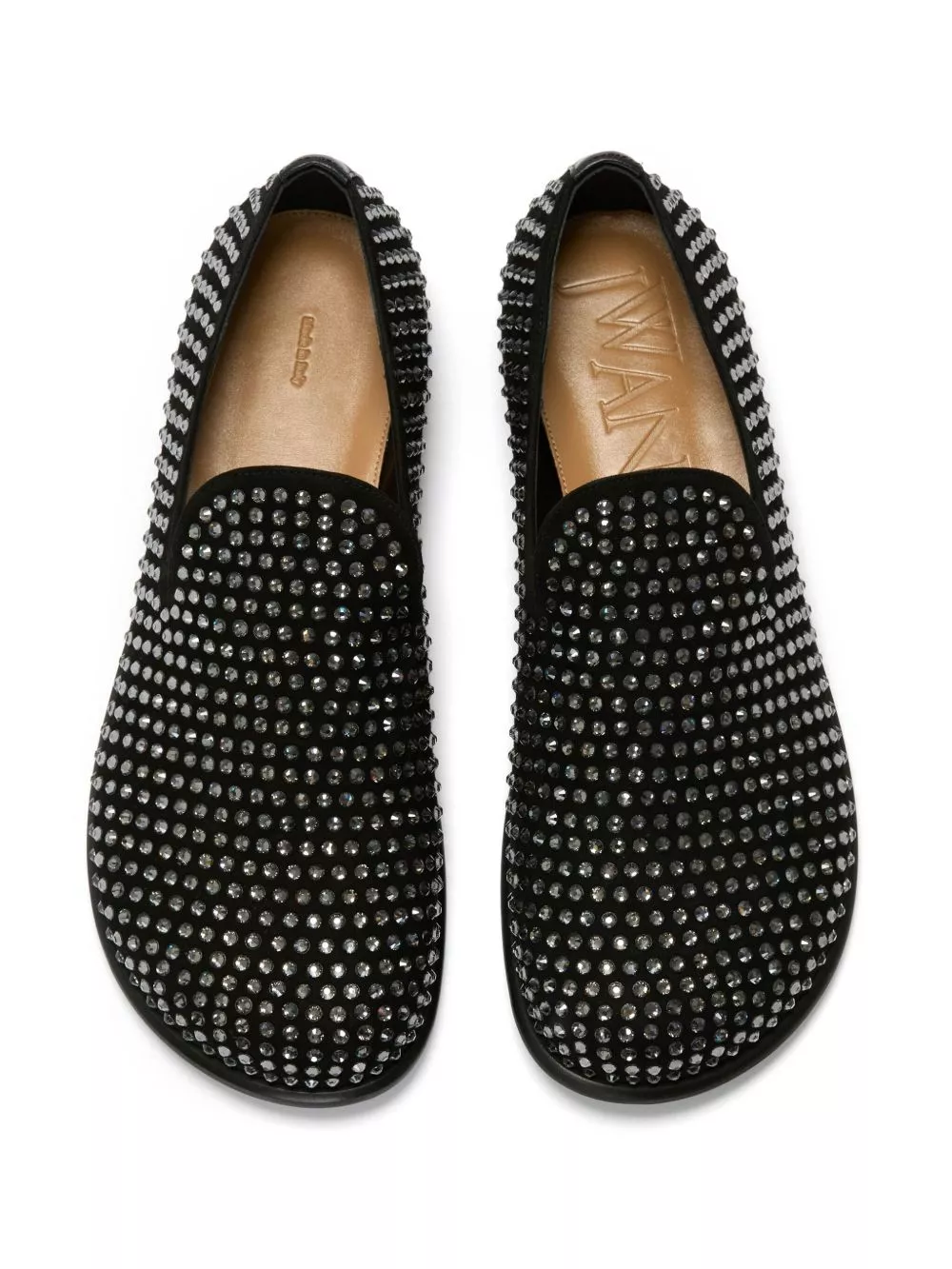 Affordable JW Anderson crystal-embellished suede loafers Men 0206