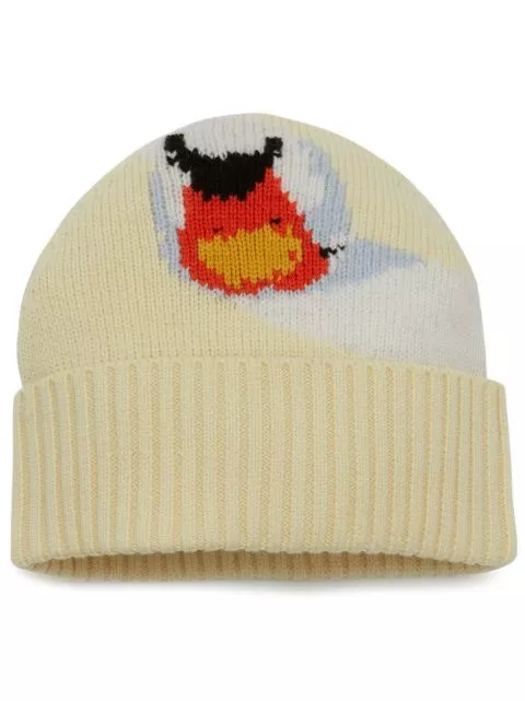 Affordable JW Anderson intarsia-knit swan beanie Women 0203