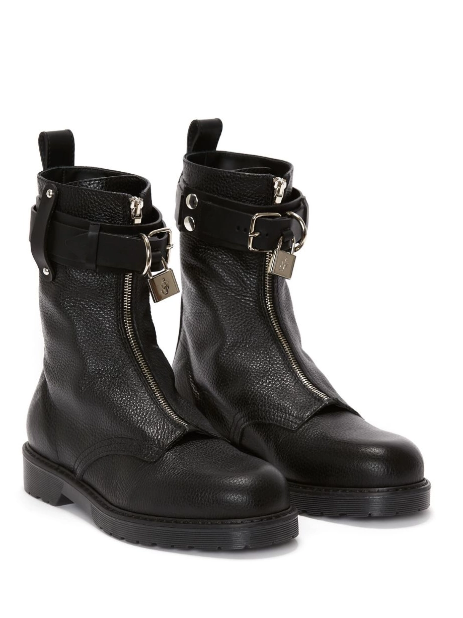 Cheap Women padlock boots JW Anderson combat 0223