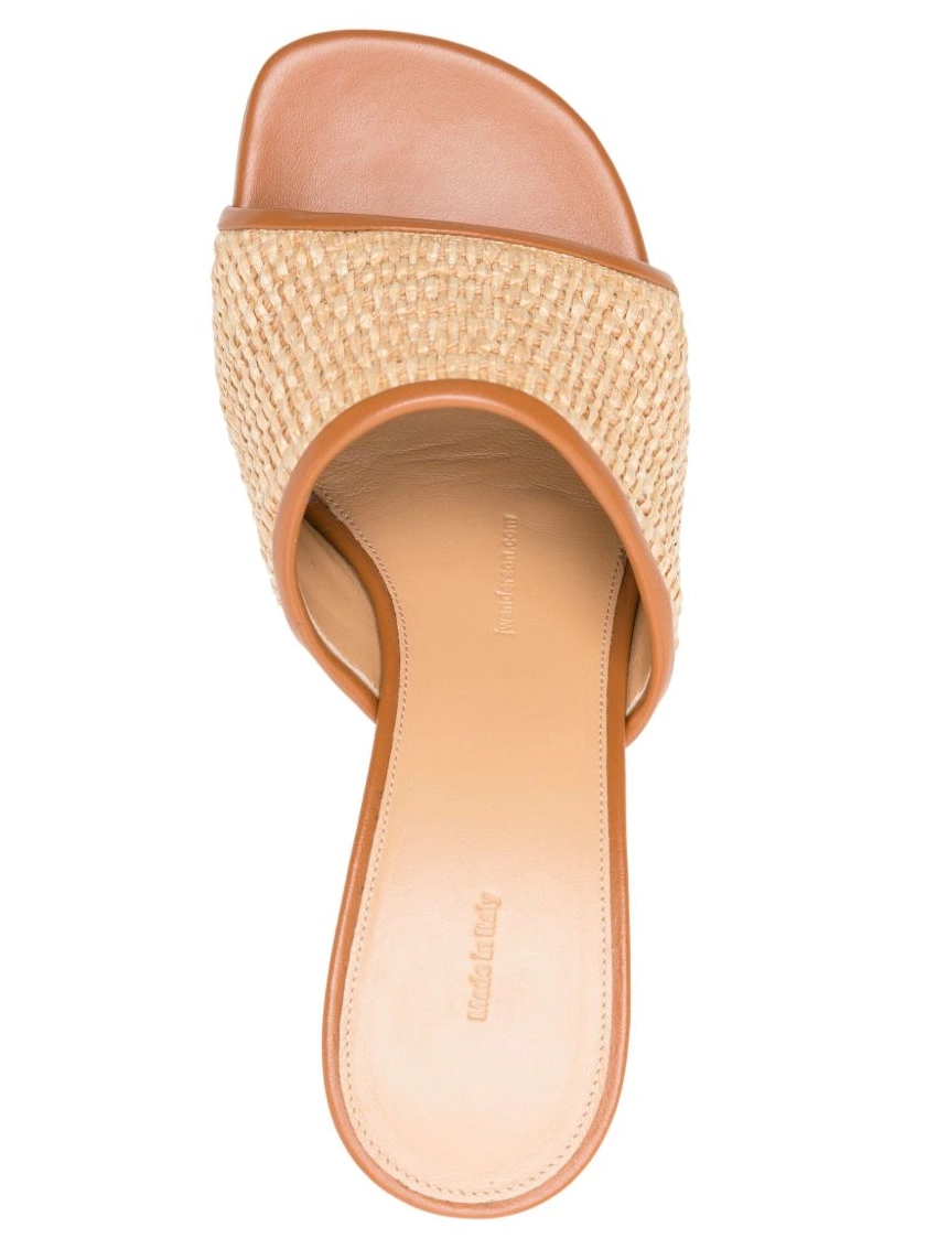 Affordable raffia-woven Women Chain-heel Anderson JW mules 0217