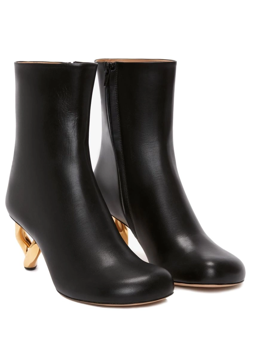 Affordable JW leather Anderson Chain-heel Women boots ankle 0224