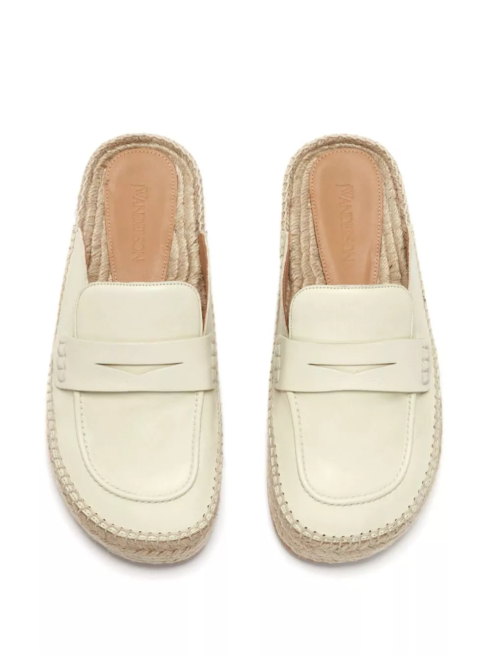 Affordable JW Anderson leather espadrille loafers Men 0206