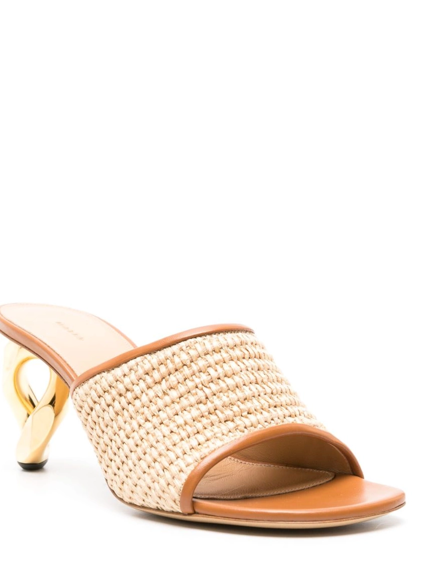 Affordable raffia-woven Women Chain-heel Anderson JW mules 0217