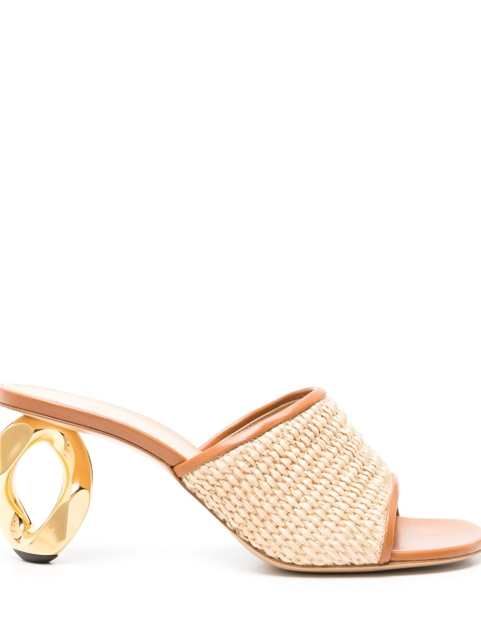 Cheap mules raffia-woven Women Anderson JW Chain-heel 0223