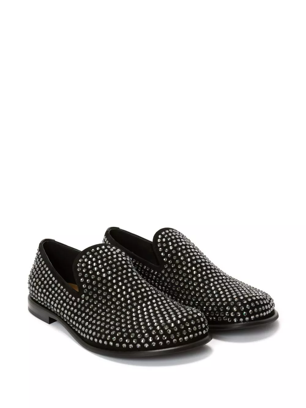 Affordable JW Anderson crystal-embellished suede loafers Men 0206