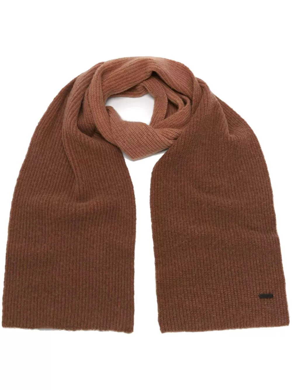 Affordable JW Anderson logo-plaque knitted scarf Men 0205